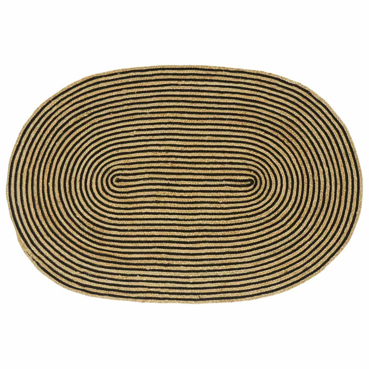 Vidaxx tapis naturel et noir 122 x 183 cm jute