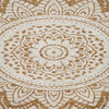 Vidaxx tapis de jute fleurs naturel 205 x 305 cm jute