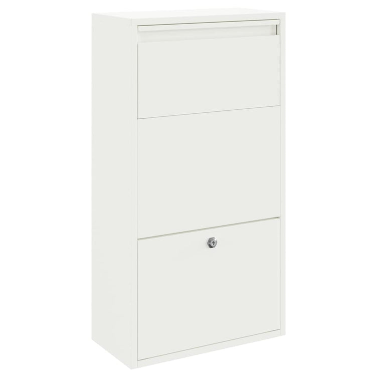 Vidaxx notice boîte avec rangement avec serrure blanc 44 x 22 x 82 cm acier