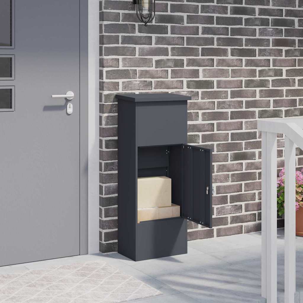 Vidaxx boîte d'insertion d'emballage avec serrure anthracite 44,5 x 29 x 110,5 cm acier