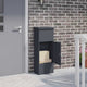 Vidaxx boîte d'insertion d'emballage avec serrure anthracite 44,5 x 29 x 110,5 cm acier