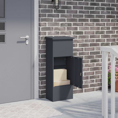 Vidaxx boîte d'insertion d'emballage avec serrure anthracite 44,5 x 29 x 110,5 cm acier