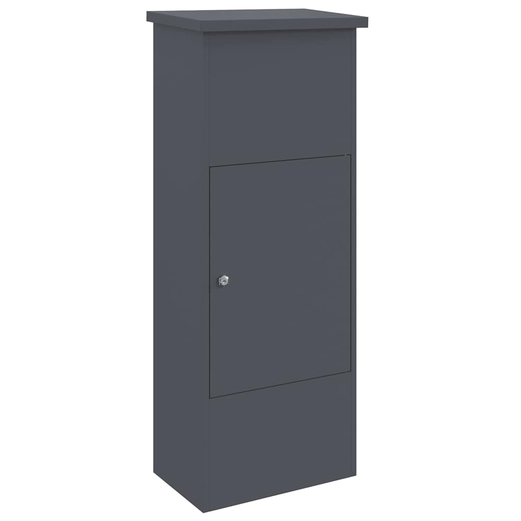 Vidaxx boîte d'insertion d'emballage avec serrure anthracite 44,5 x 29 x 110,5 cm acier