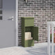 Vidaxx boîte à notice vert olive 44,5 x 29 x 110,5 cm acier