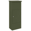Vidaxx boîte à notice vert olive 44,5 x 29 x 110,5 cm acier