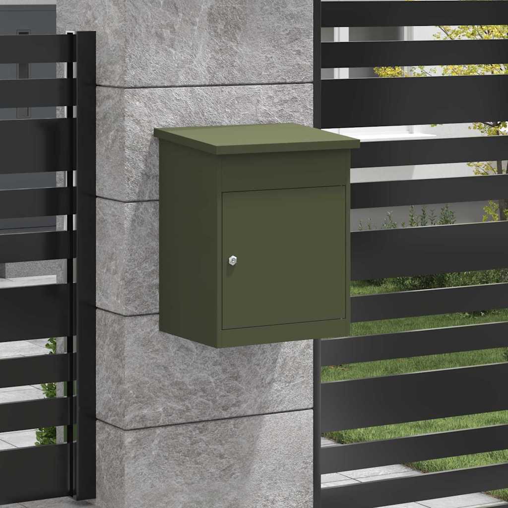 Vidaxx notice boîte avec rangement vert olive 47,5 x 38 x 59 cm acier