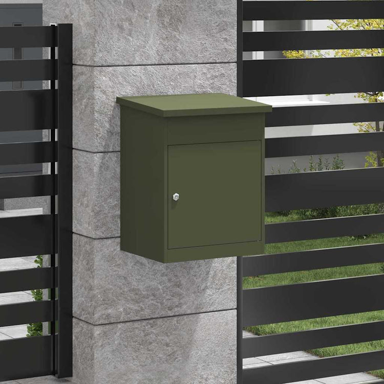 Vidaxx notice boîte avec rangement vert olive 47,5 x 38 x 59 cm acier