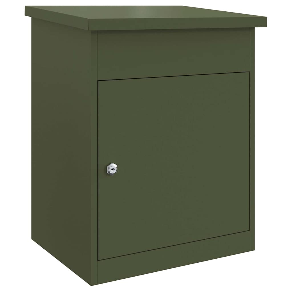 Vidaxx notice boîte avec rangement vert olive 47,5 x 38 x 59 cm acier