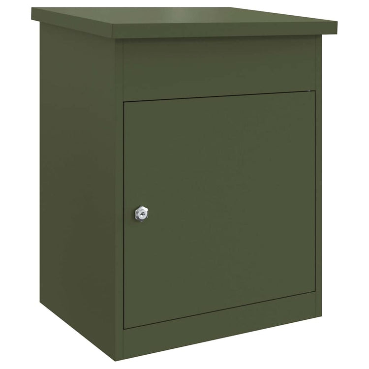 Vidaxx notice boîte avec rangement vert olive 47,5 x 38 x 59 cm acier