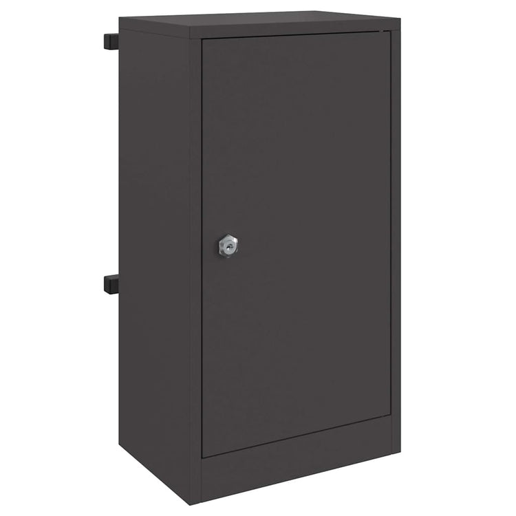 Vidaxx boîte aux lettres avec rangement avec porte noir 30 x 20 x 55 cm acier