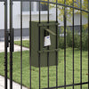 Vidaxx boîte aux lettres avec rangement avec serrure vert olive 30 x 20 x 55 cm acier