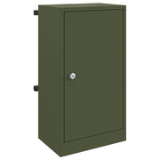 Vidaxx boîte aux lettres avec rangement avec serrure vert olive 30 x 20 x 55 cm acier - afbeelding 2