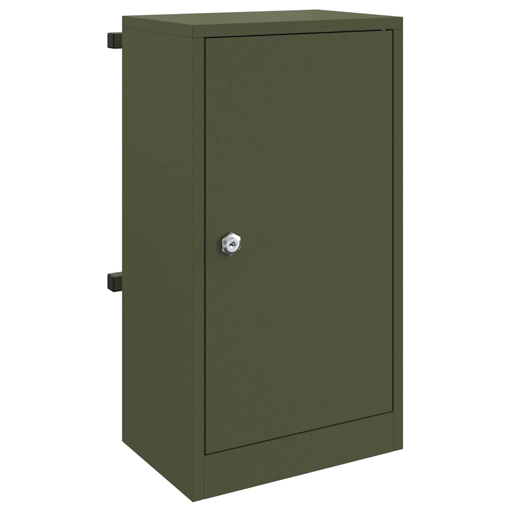 Vidaxx boîte aux lettres avec rangement avec serrure vert olive 30 x 20 x 55 cm acier