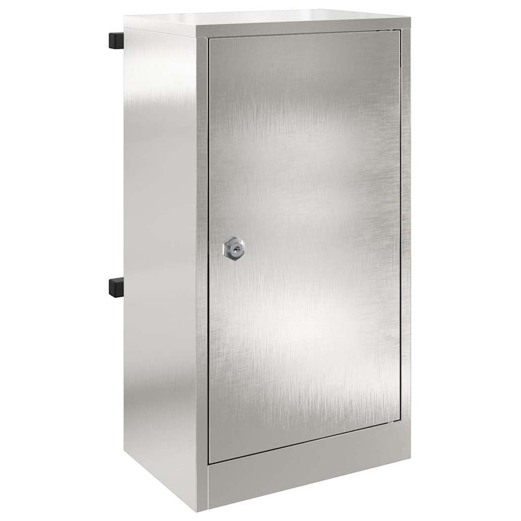Vidaxx boîte aux lettres avec rangement argent 30 x 20 x 55 cm acier inoxydable