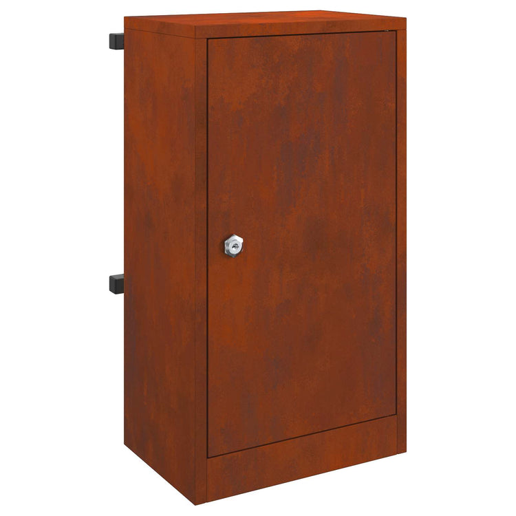 Vidaxx boîte aux lettres avec rangement rouillé 30 x 20 x 55 cm acier corten