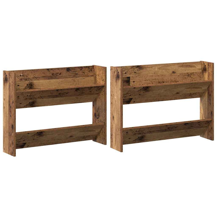 Vidaxl armoire à chaussures 2 pcs vieux bois 80 x 18 x 60 cm bois traité