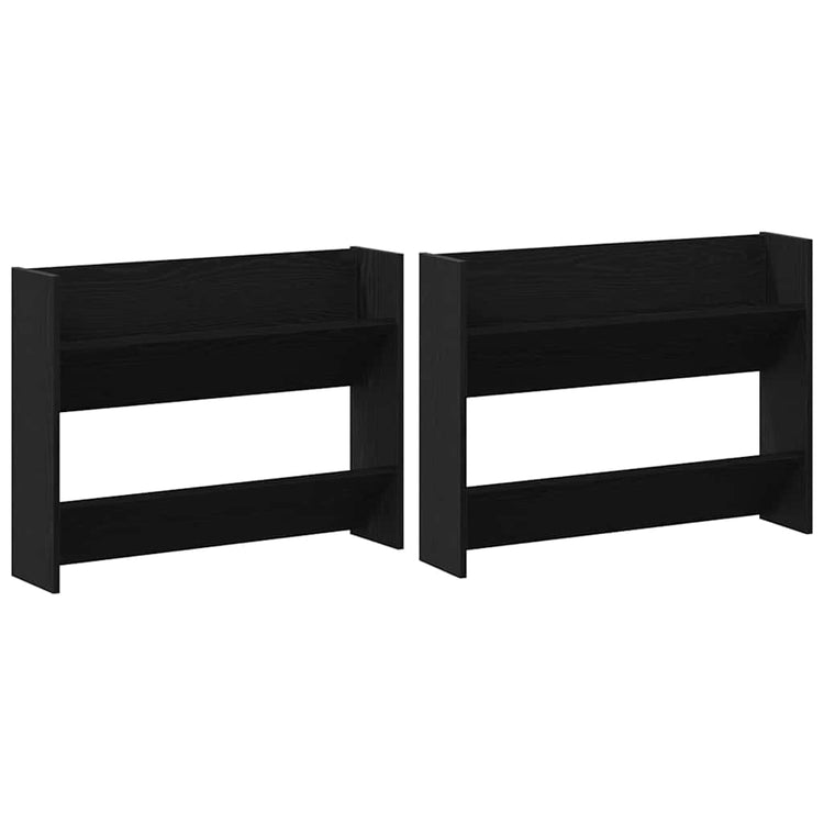 Vidaxx armoire à chaussures 2 pcs chêne noir 85 x 18 x 90 cm bois d'ingénierie