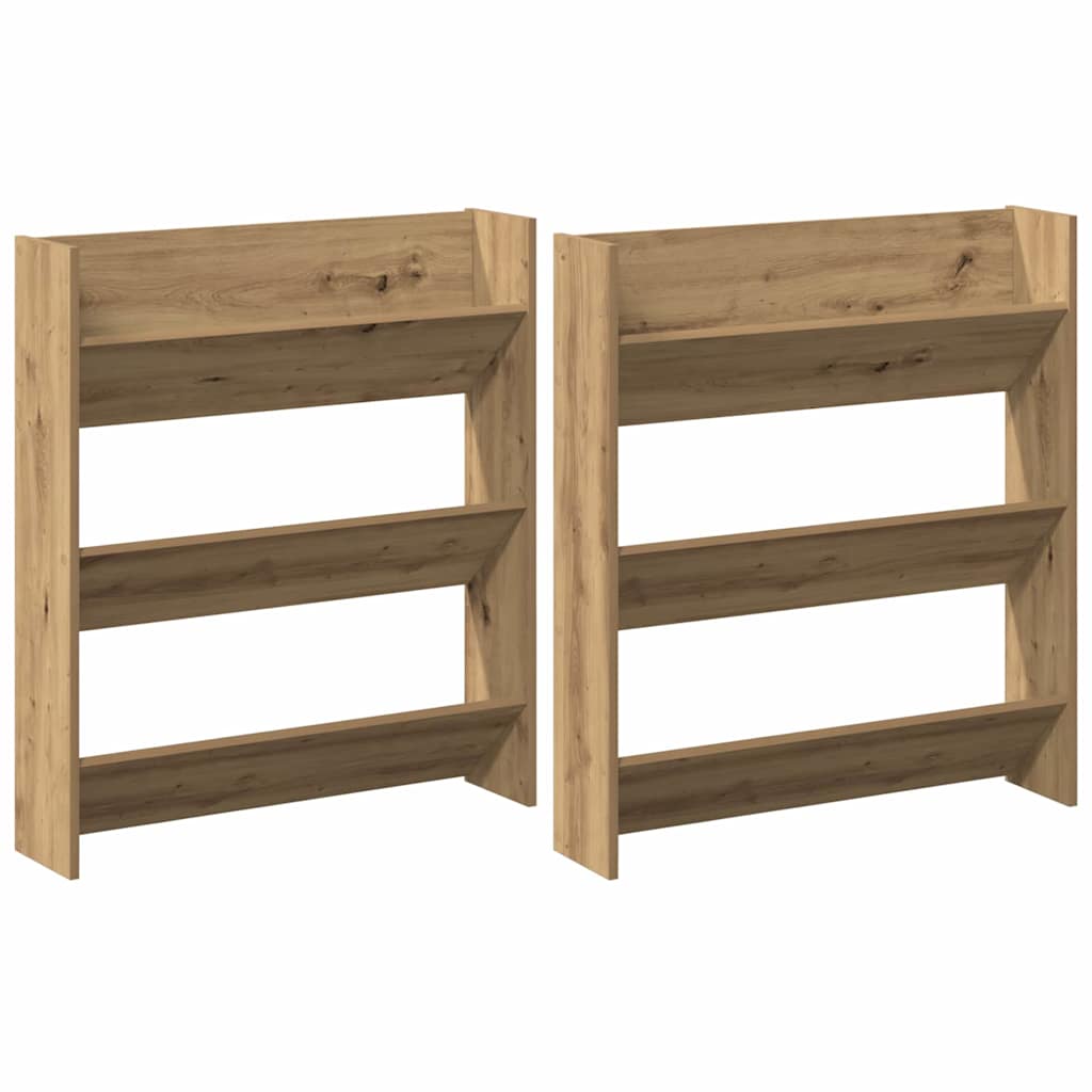 VidaXL armoire à chaussures 2 pcs chêne artisanal 85 x 18 x 90 cm bois d'ingénierie