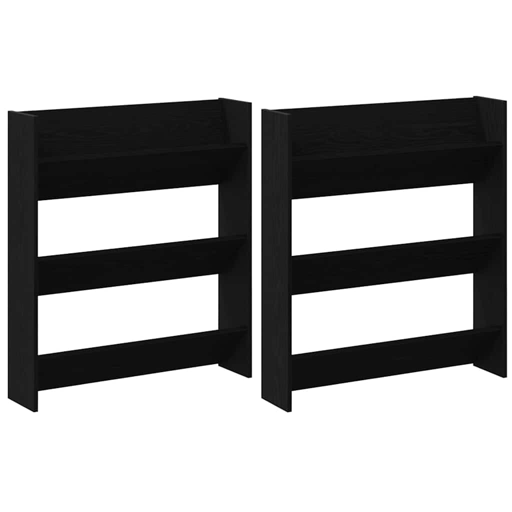 Vidaxx armoire à chaussures 2 pcs chêne noir 85 x 18 x 90 cm bois d'ingénierie