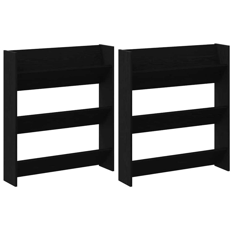 Vidaxx armoire à chaussures 2 pcs chêne noir 85 x 18 x 90 cm bois d'ingénierie