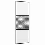 Vidaxx porte vitrée chantournée noir 90 x 2 x 205 cm aluminium - afbeelding 2