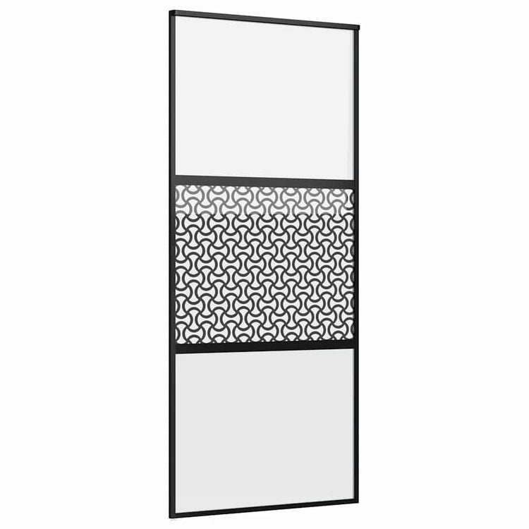 Vidaxx porte vitrée chantournée noir 90 x 2 x 205 cm aluminium