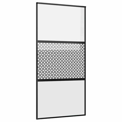 Vidaxx porte vitrée chantournée noir 90 x 2 x 205 cm aluminium