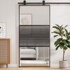 Vidaxx porte vitrée rayée noir 90 x 2 x 205 cm aluminium