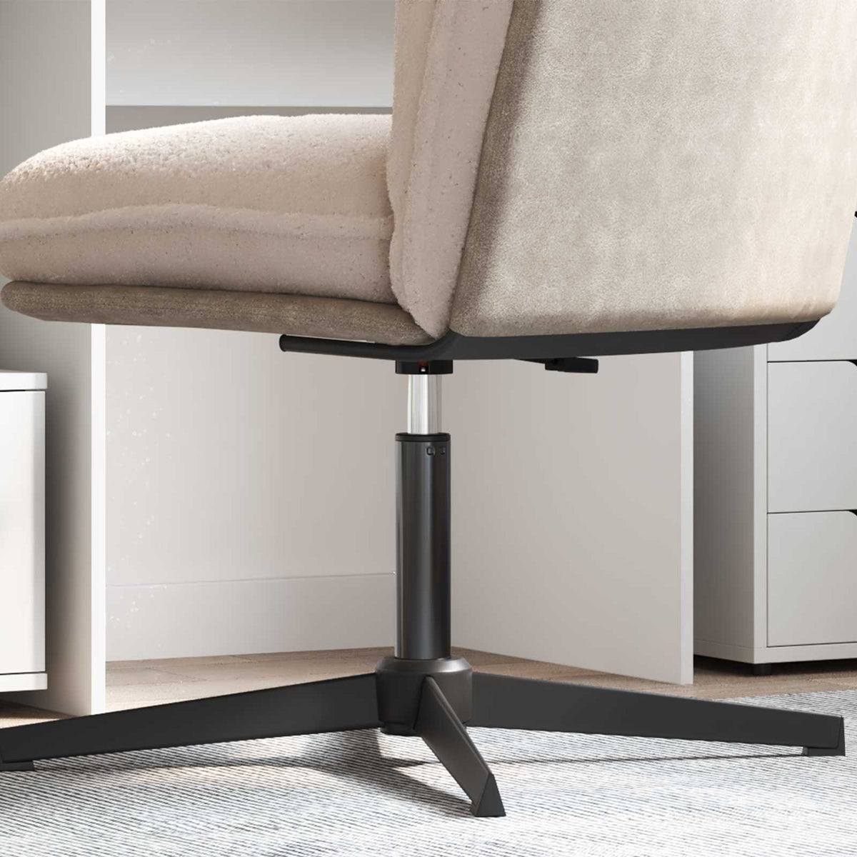 Vidaxx chaise de bureau bouteille de gaz noir 318-473 mm fer
