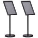 Vidaxx porte-affiches 2 pcs noir 32,7 x 24 x 108 cm aluminium