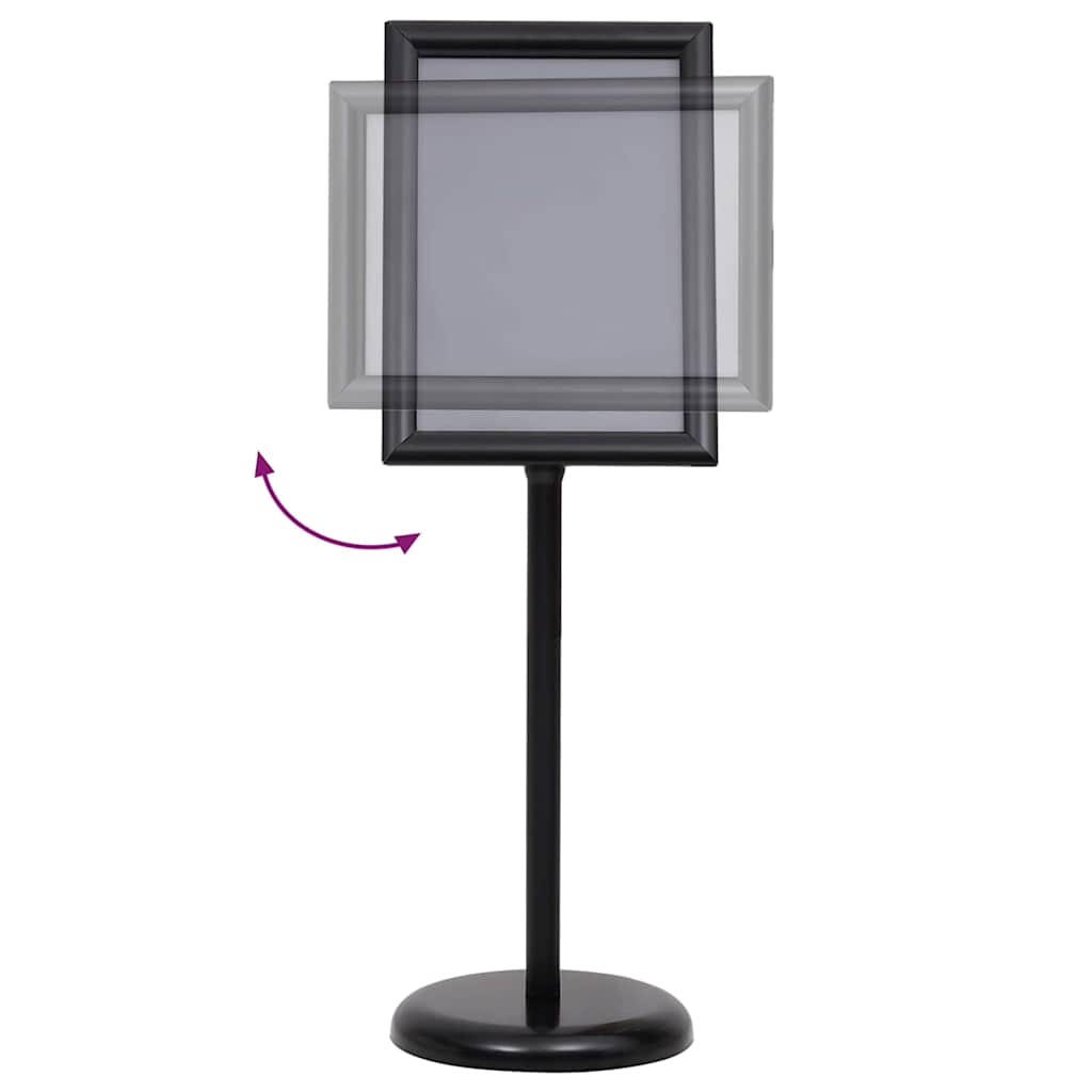 Vidaxx porte-affiches 2 pcs noir 32,7 x 24 x 108 cm aluminium
