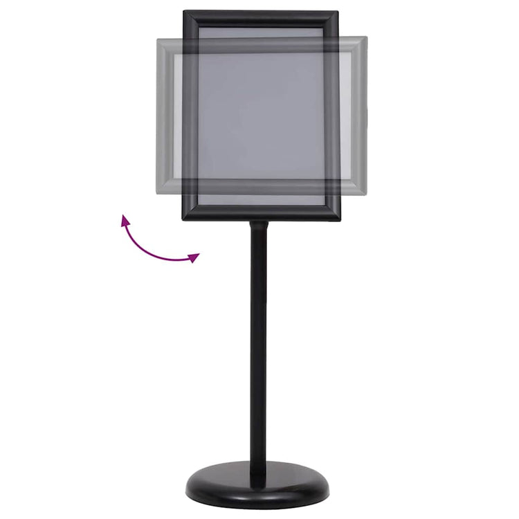 Vidaxx porte-affiches 2 pcs noir 32,7 x 24 x 108 cm aluminium