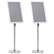 Vidaxx porte-affiches 2 pcs argent 32,7 x 24 x 108 cm aluminium