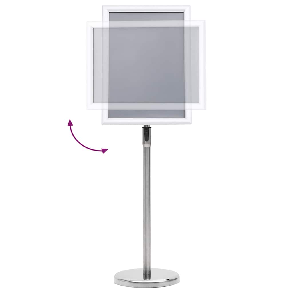 Vidaxx porte-affiches 2 pcs argent 32,7 x 24 x 108 cm aluminium