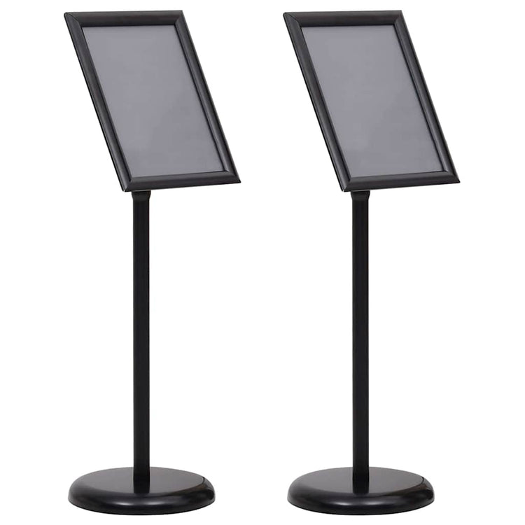 Vidaxx porte-affiches 2 pcs noir 32,7 x 24 x 108 cm aluminium