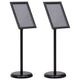 Vidaxx porte-affiches 2 pcs noir 32,7 x 24 x 108 cm aluminium