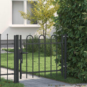 Portail de clôture Vidaxx avec serrure gris 103 x 250 cm en acier thermolaqué - afbeelding 1