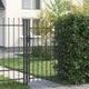 Portail de clôture Vidaxx avec serrure gris 103 x 200 cm en acier thermolaqué