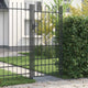 Portail de clôture Vidaxx avec serrure gris 103 x 250 cm en acier thermolaqué