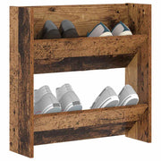 VidaXL armoire à chaussures avec étagère vieux bois 60 x 18 x 60 cm bois d'ingénierie - afbeelding 3