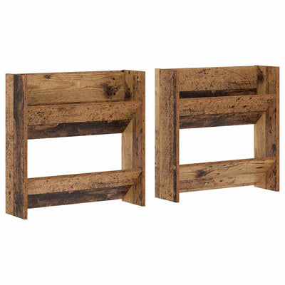 VidaXL armoire à chaussures 2 pcs vieux bois 60 x 18 x 60 cm bois traité