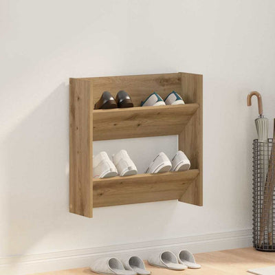 Vidaxx meuble à chaussures chêne artisanal 60 x 18 x 60 cm bois d'ingénierie