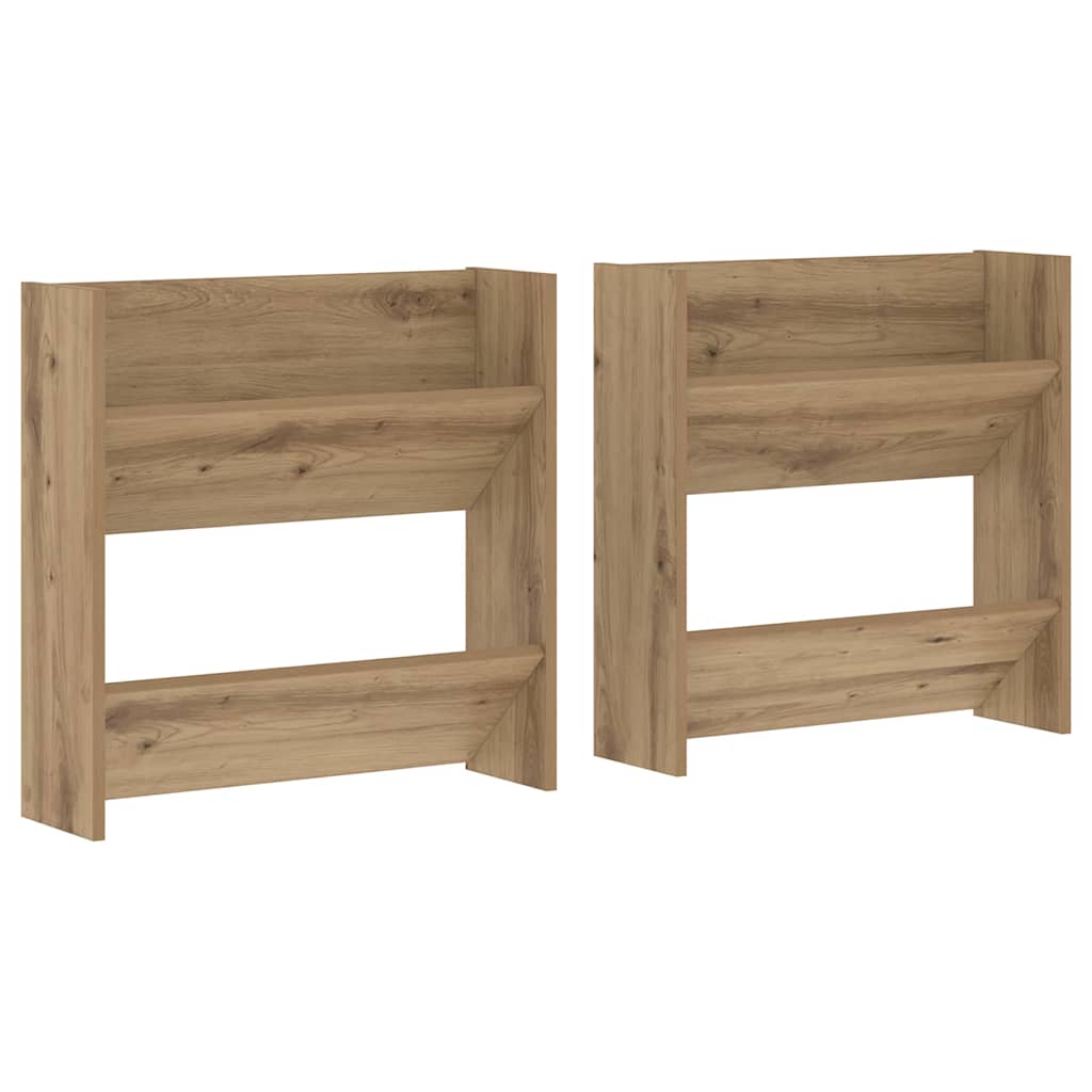 VidaXL armoire à chaussures 2 pcs chêne artisanal 60 x 18 x 60 cm bois d'ingénierie
