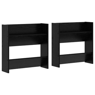Vidaxx armoire à chaussures 2 pcs chêne noir 60 x 18 x 60 cm bois d'ingénierie