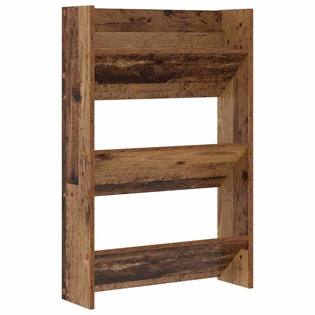 Vidaxxl armoire à chaussures avec étagère vieux bois 60 x 18 x 90 cm bois traité