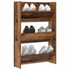 Vidaxxl armoire à chaussures avec étagère vieux bois 60 x 18 x 90 cm bois traité
