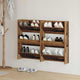 VidaXL armoire à chaussures 2 pcs vieux bois 60 x 18 x 90 cm bois traité