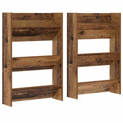 VidaXL armoire à chaussures 2 pcs vieux bois 60 x 18 x 90 cm bois traité - afbeelding 2