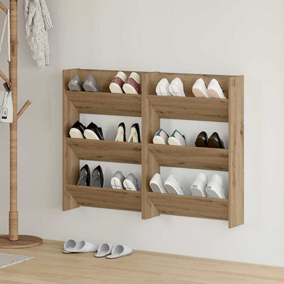 VidaXL armoire à chaussures 2 pcs chêne artisanal 60 x 18 x 90 cm bois d'ingénierie