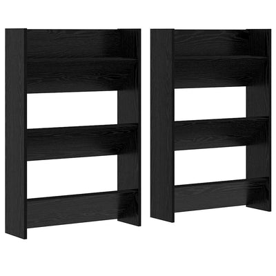 Vidaxx armoire à chaussures 2 pcs chêne noir 60 x 18 x 90 cm bois d'ingénierie